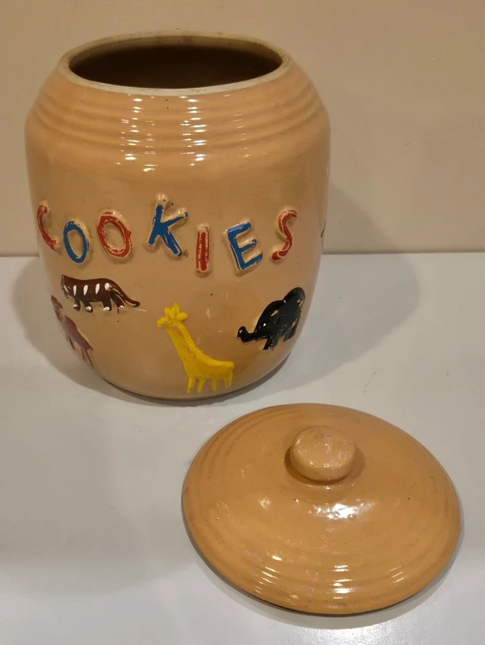 McCoy Hand-Painted Animal Cookie Jar in Tan